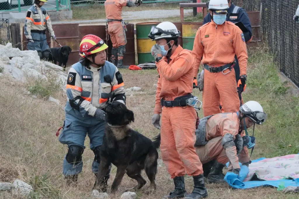 日本レスキュー協会の災害救助犬による「捜索デモンストレーションin勝尾寺2023」／大阪